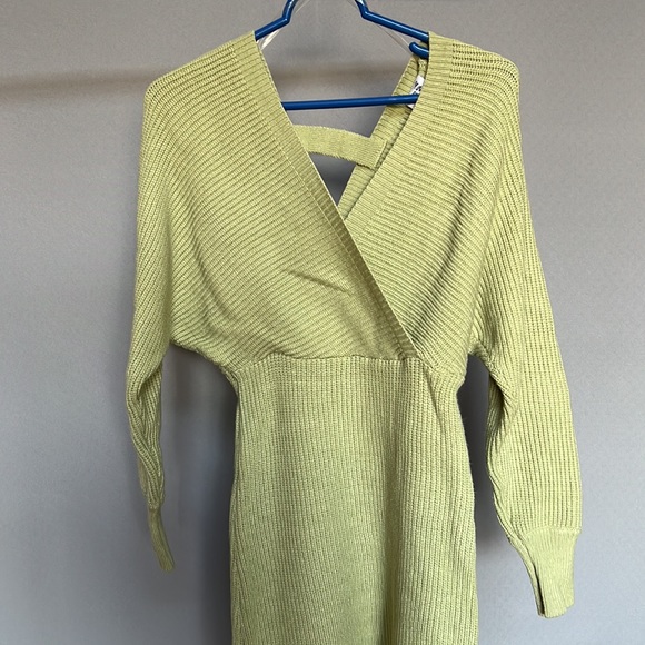 Princess Polly Green Wrap Sweater Dress - Picture 5 of 9